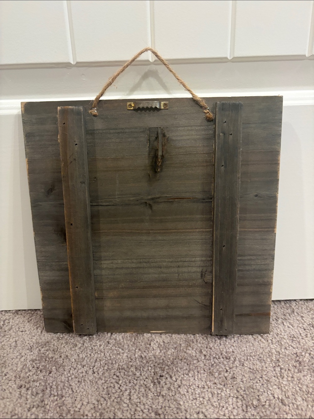 Rustic Baseball Heart Wall Sign - White & Red - Picture 2 of 2